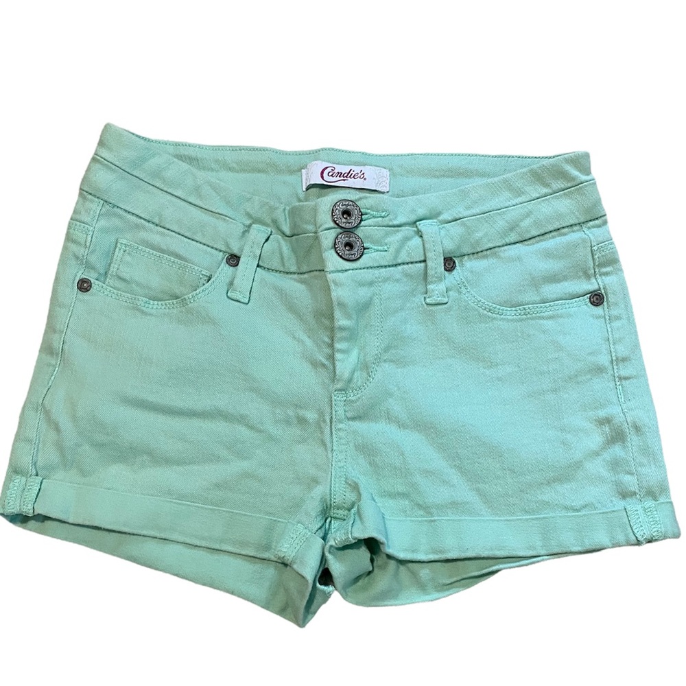 Candie’s Mint Jean Shorts Cuffed Hem Size 0